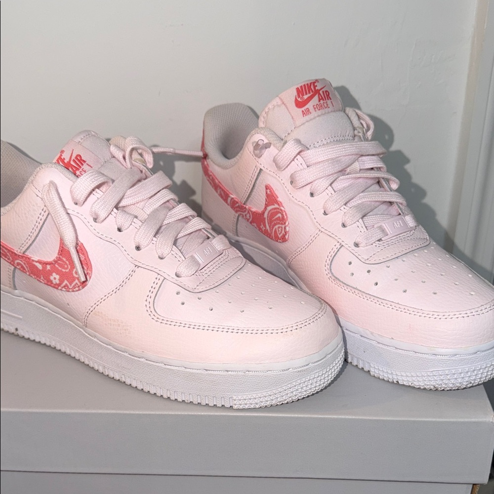 Nike Pink/White Air Force 1 Sneakers 8.5 women’s